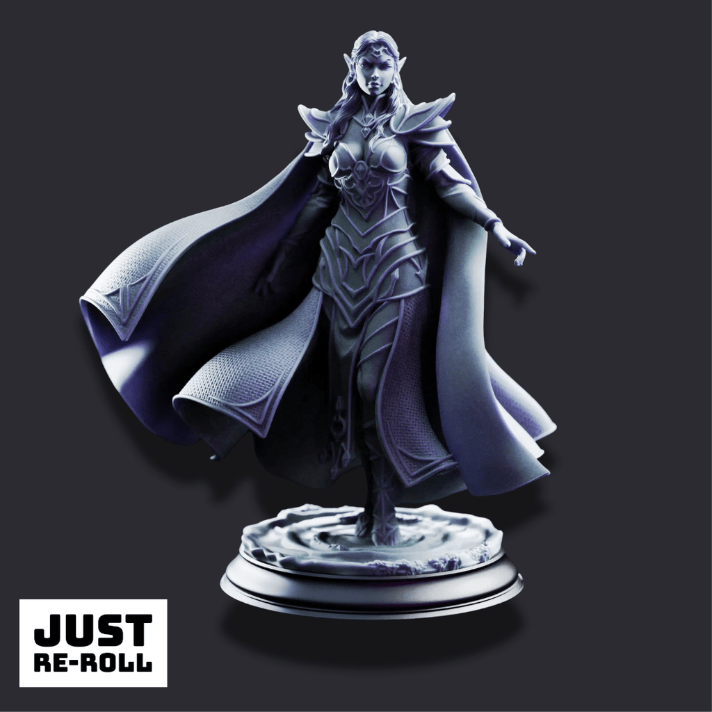 Glynaria – Priestess of the New Moon - 3D Printed Sorcerer Miniature - Just Re-Roll