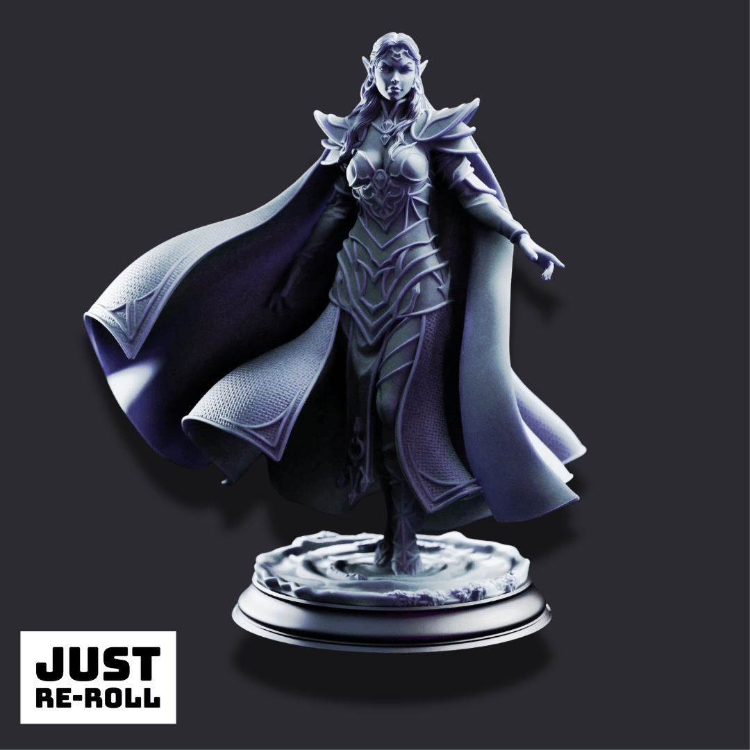 Glynaria – Priestess of the New Moon - 3D Printed Sorcerer Miniature - Just Re-Roll
