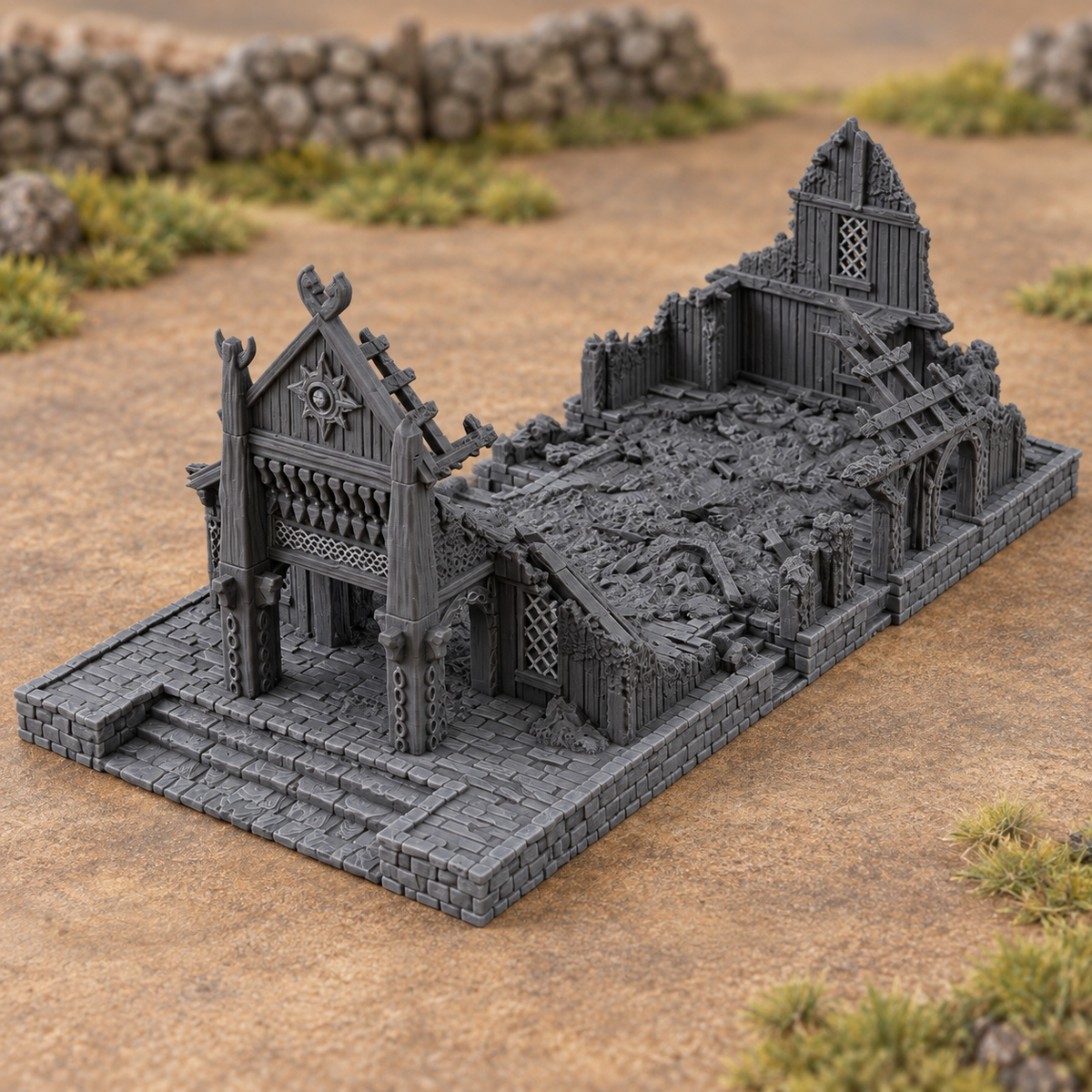 Great Hall Ruins - 28mm Tabletop Terrain