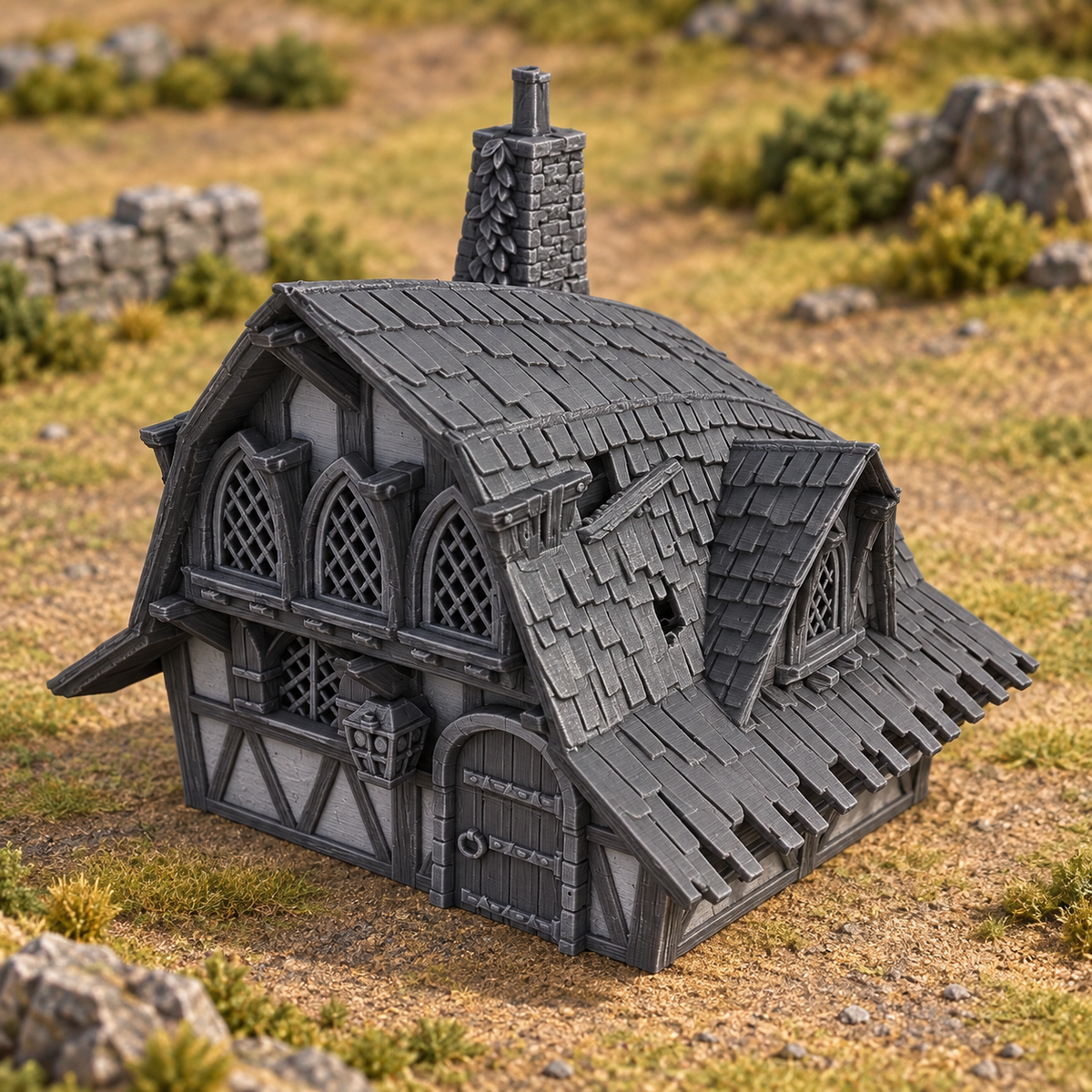 Greenthatch Cottage 28mm DND Terrain | Tabletop Wargaming Scenery for Warhammer, Frostgrave & RPG | 3D Printed