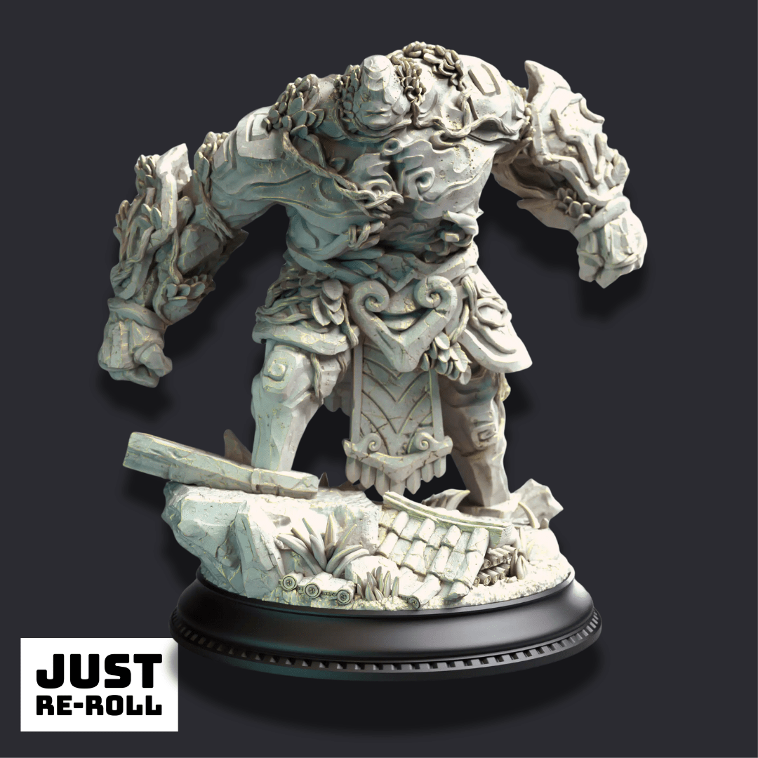Gyokusho – Jade Golem - 3D Monster Miniature - Just Re-Roll