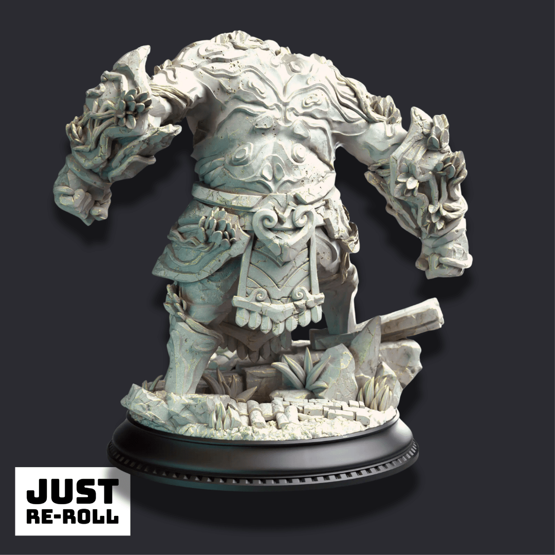 Gyokusho – Jade Golem - 3D Monster Miniature - Just Re-Roll