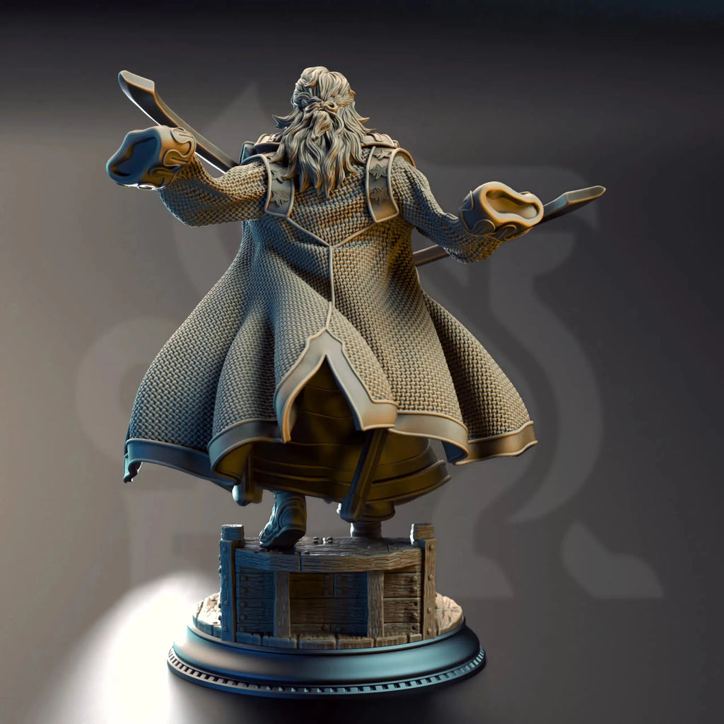 Ignacio Reyes – Hexhunter of the Sea - 3D Printed Fighter Miniature - Just Re-Roll