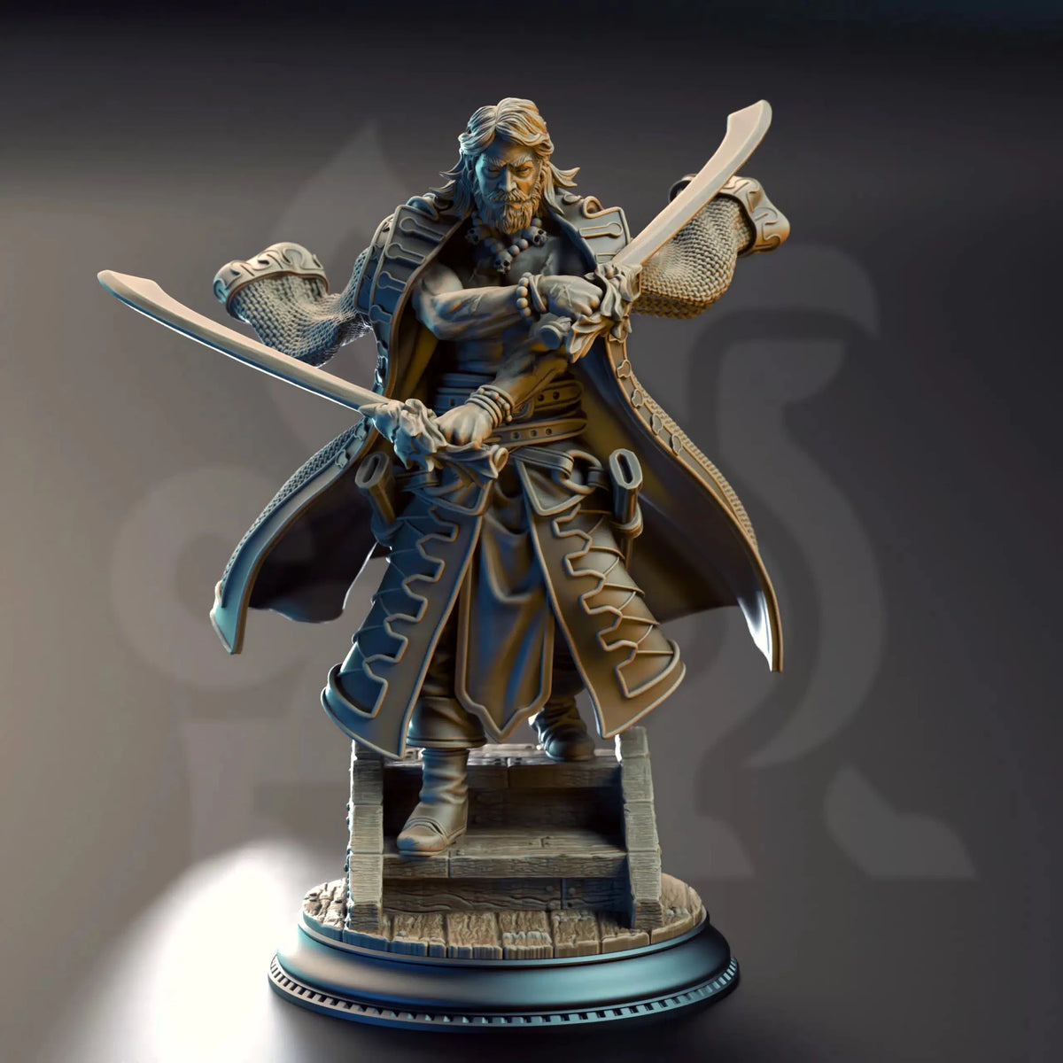 Ignacio Reyes – Hexhunter of the Sea - 3D Printed Fighter Miniature - Just Re-Roll