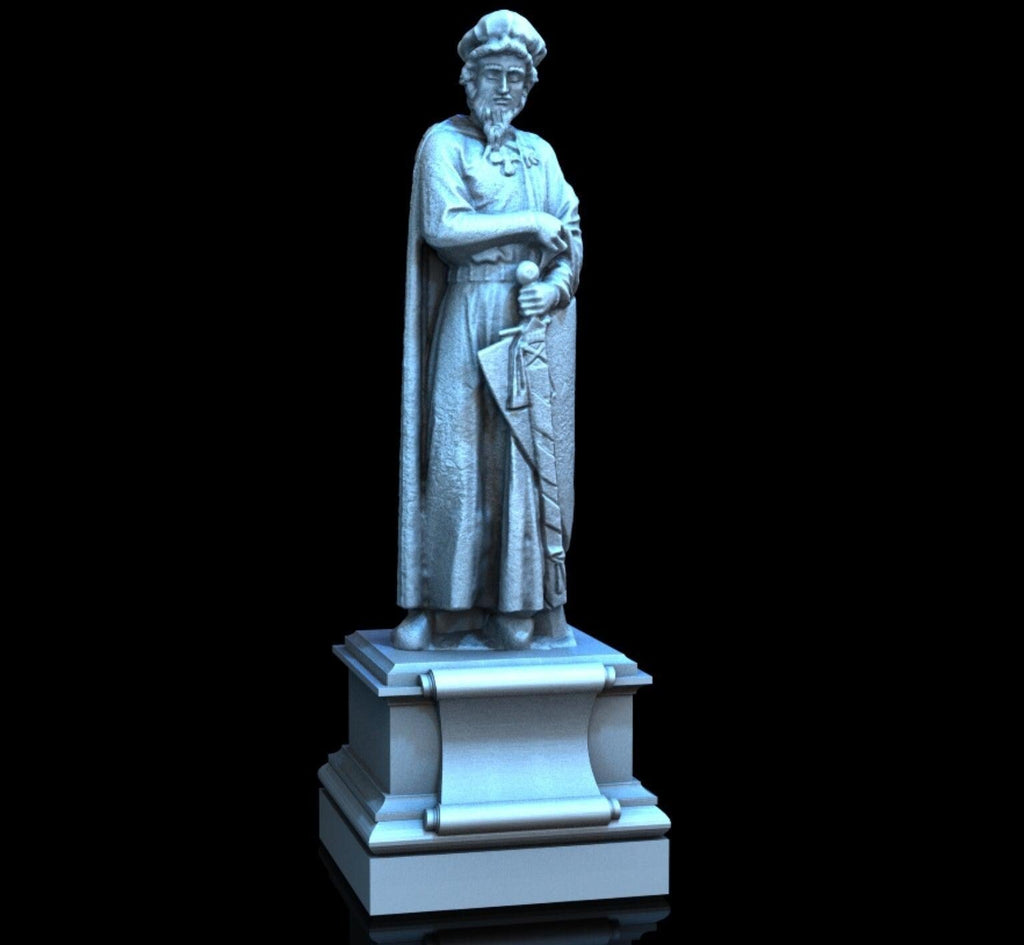 Merchant Statue 28mm DND Scatter Terrain | Tabletop Wargaming Scenery for Warhammer, Frostgrave & RPG | 3D Printed