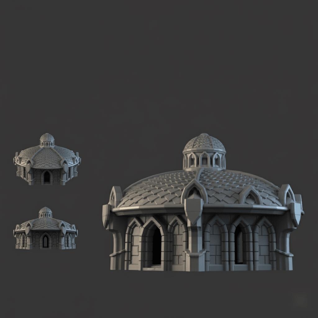 Lost City Building 28mm DND Terrain Set 1 | Tabletop Wargaming Ruins for Warhammer, Frostgrave & RPG | 3D Printed