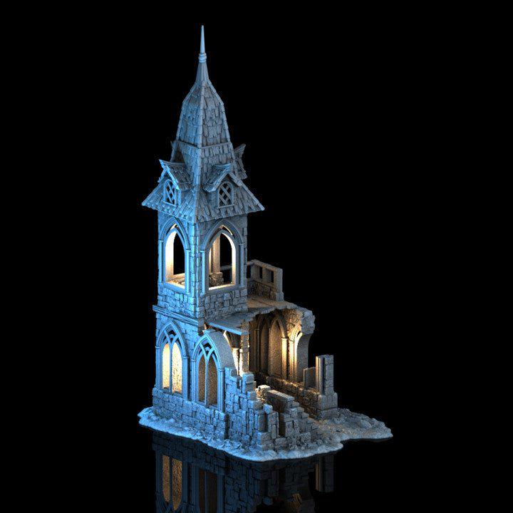 Ruined Cloister 28mm DND Terrain | Tabletop Wargaming Scenery for Mordheim, Frostgrave & RPG | Unpainted 3D Printed
