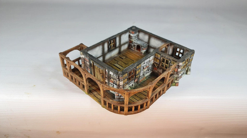 Autumn Fall Inn 28mm DND Terrain | Tabletop Wargaming Scenery for Warhammer, Frostgrave & RPG | Unpainted 3D Printed
