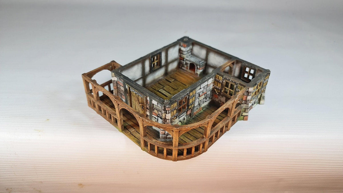 Autumn Fall Inn 28mm DND Terrain | Tabletop Wargaming Scenery for Warhammer, Frostgrave & RPG | Unpainted 3D Printed