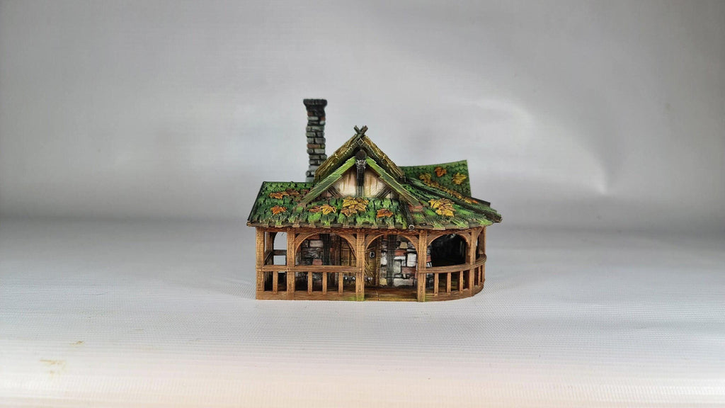 Autumn Fall Inn 28mm DND Terrain | Tabletop Wargaming Scenery for Warhammer, Frostgrave & RPG | Unpainted 3D Printed