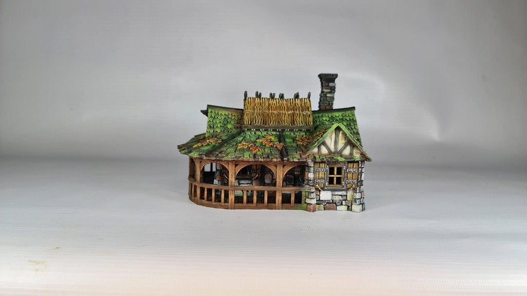 Autumn Fall Inn 28mm DND Terrain | Tabletop Wargaming Scenery for Warhammer, Frostgrave & RPG | Unpainted 3D Printed