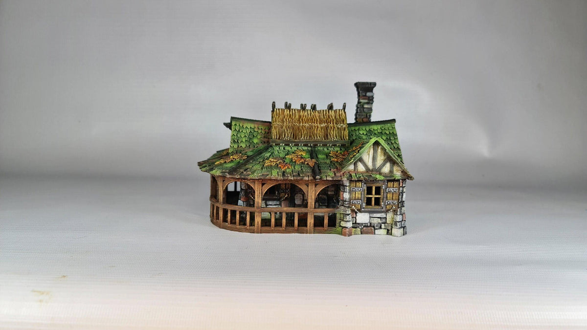 Autumn Fall Inn 28mm DND Terrain | Tabletop Wargaming Scenery for Warhammer, Frostgrave & RPG | Unpainted 3D Printed