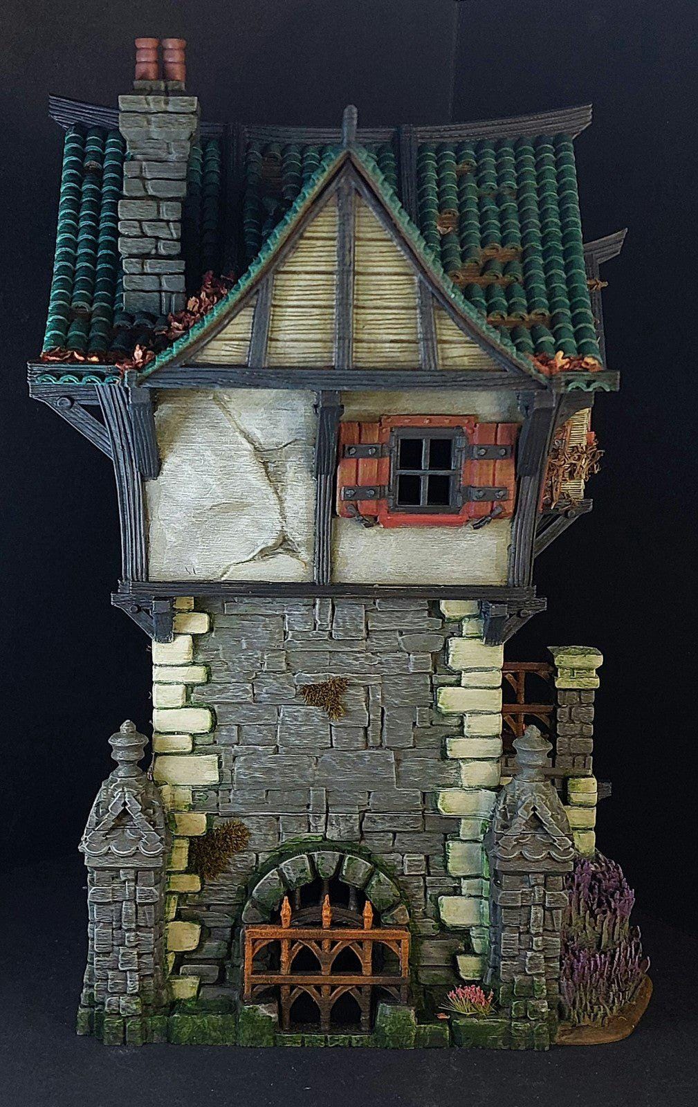 Tombstone House 28mm DND Terrain | Tabletop Wargaming Scenery for Warhammer, Frostgrave & RPG | Unpainted 3D Printed