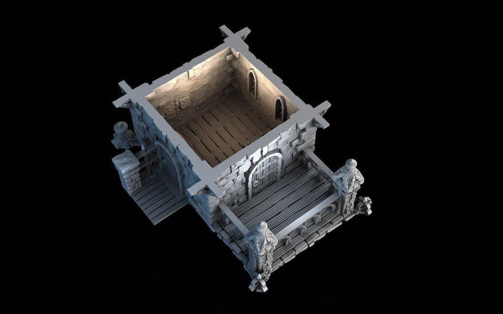 Tombstone House 28mm DND Terrain | Tabletop Wargaming Scenery for Warhammer, Frostgrave & RPG | Unpainted 3D Printed