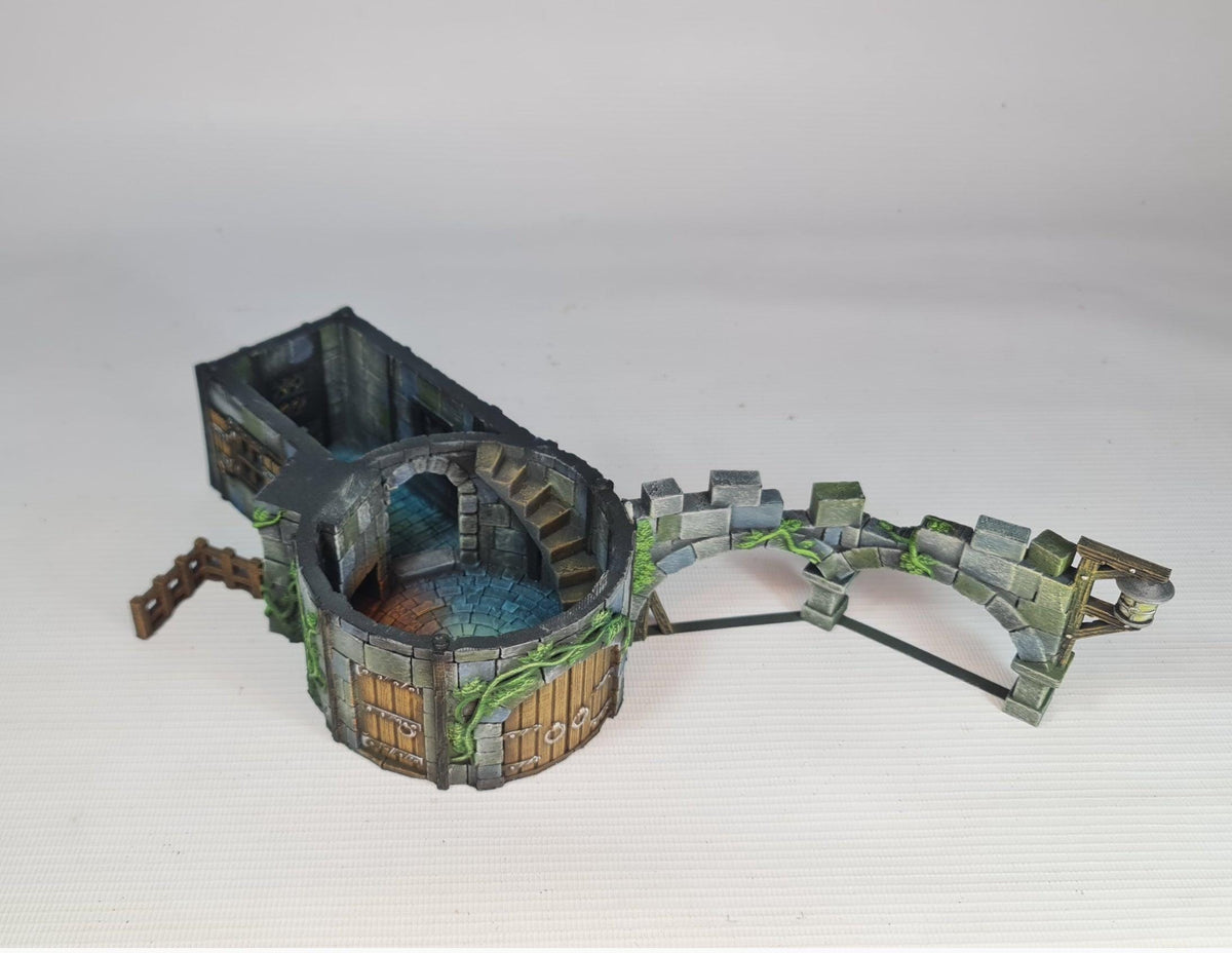 Merrygold Close 28mm DND Terrain | Tabletop Wargaming Scenery for Warhammer, Frostgrave & RPG | Unpainted 3D Printed