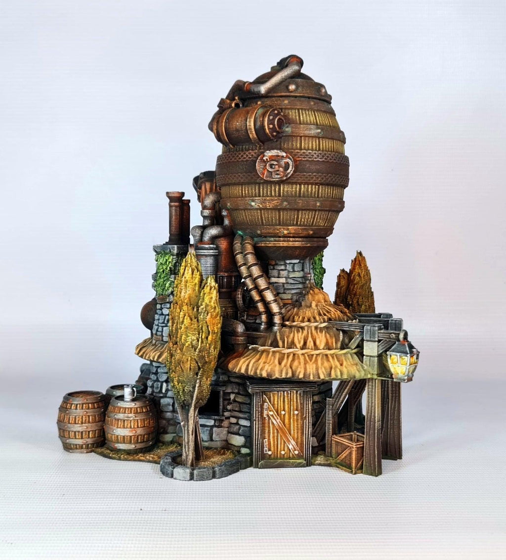 Beer Brewery 28mm DND Terrain | Tabletop Wargaming Scenery for Warhammer, Frostgrave & RPG | Unpainted 3D Printed