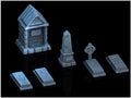 Graveyard Set 28mm DND Scatter Terrain | Tabletop Wargaming Scenery for Warhammer, Frostgrave & RPG | 3D Printed
