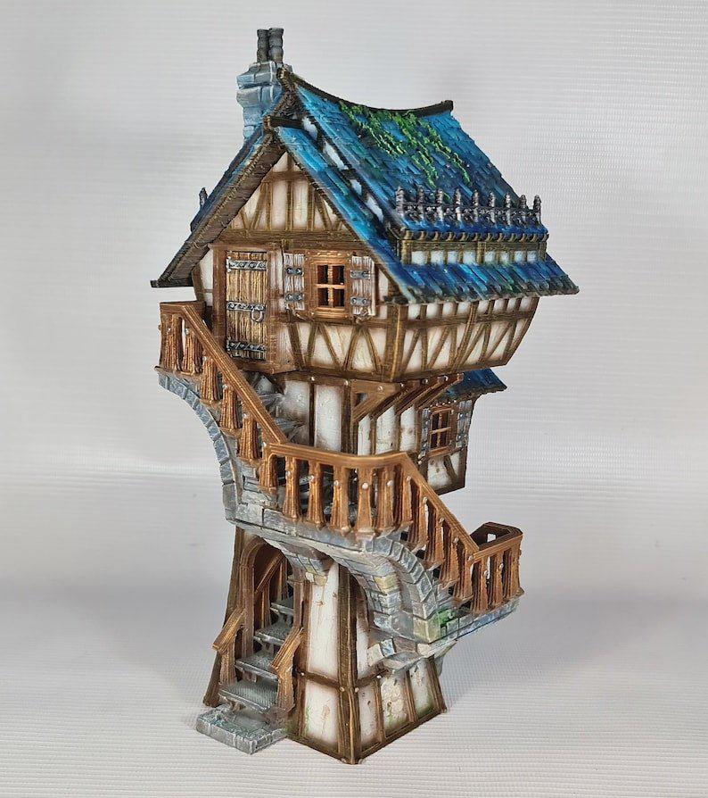 Redwood House 28mm DND Terrain | Tabletop Wargaming Scenery for Warhammer, Frostgrave & RPG | Unpainted 3D Printed