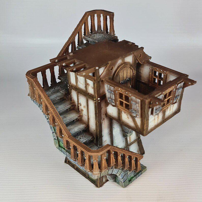 Redwood House 28mm DND Terrain | Tabletop Wargaming Scenery for Warhammer, Frostgrave & RPG | Unpainted 3D Printed