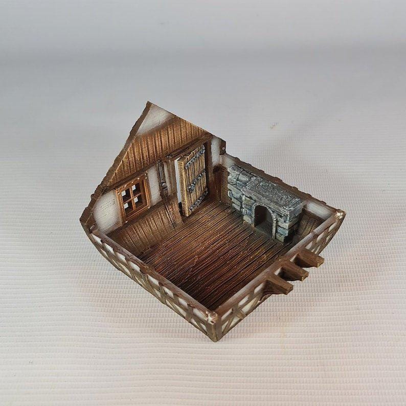 Redwood House 28mm DND Terrain | Tabletop Wargaming Scenery for Warhammer, Frostgrave & RPG | Unpainted 3D Printed