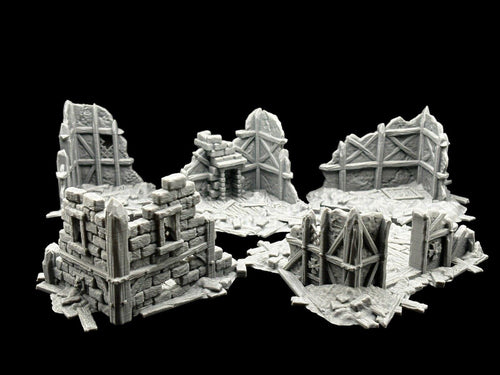 28mm Building Ruins Terrain Scenery for DND, Warhammer, Wargames