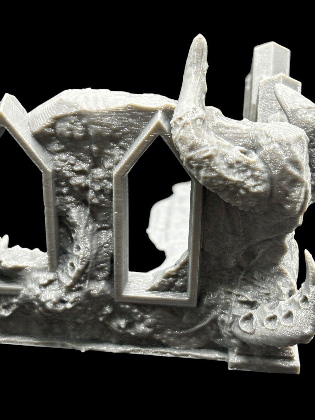 Medium Infected Ruins Terrain Sci Fi Tabletop Scenery 3D Printed 2 pcs
