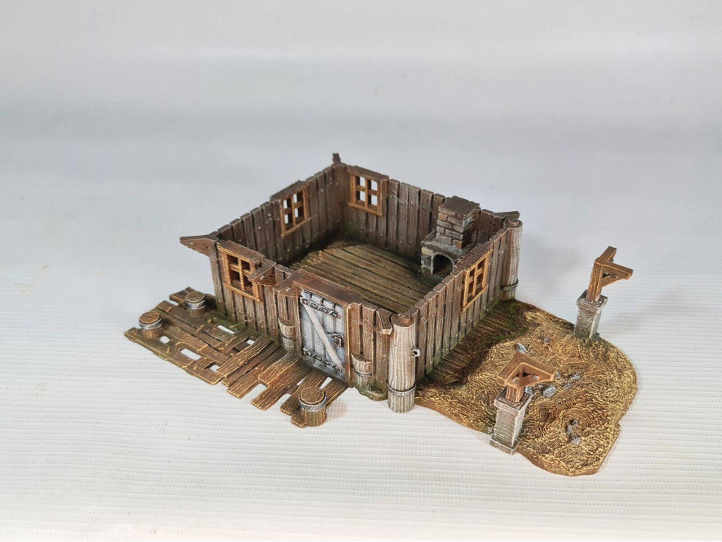 River Masters Hut 28mm DND Terrain | Tabletop Wargaming Scenery for Warhammer, Frostgrave & RPG | Unpainted 3D Printed