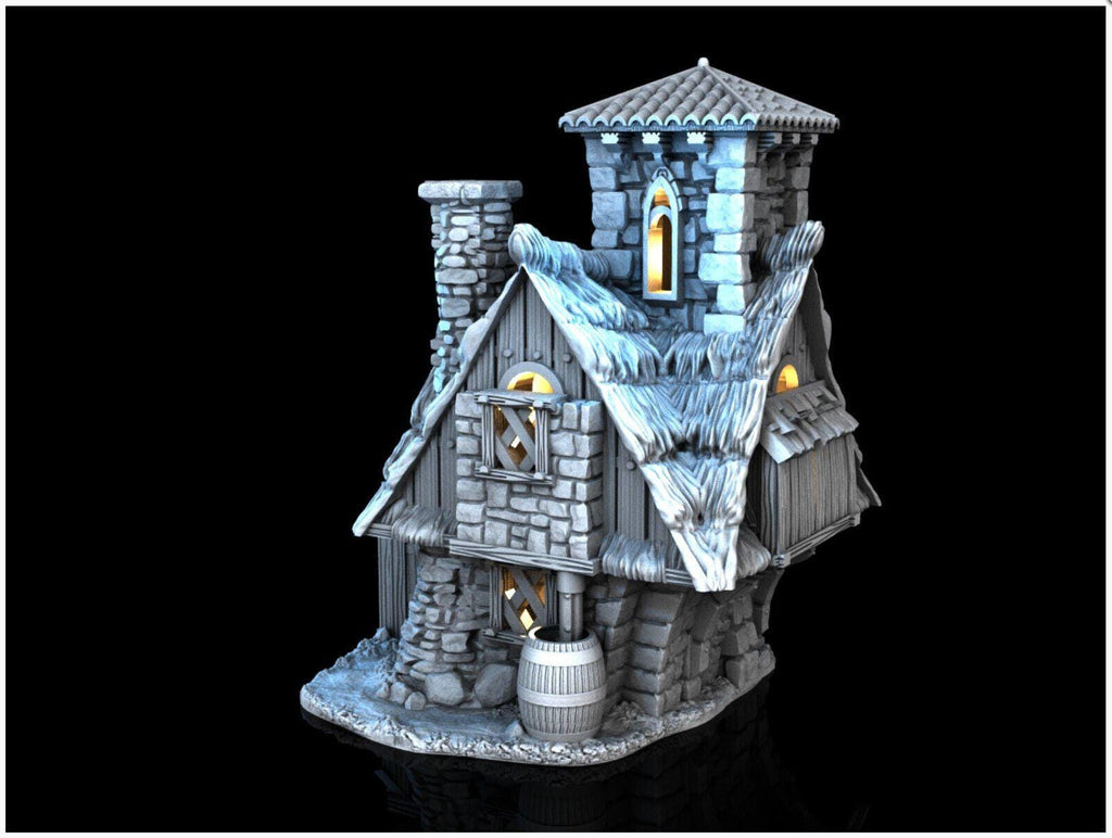 Elderberry Cottage 28mm DND Terrain | Tabletop Wargaming Scenery for Warhammer, Frostgrave & RPG | Unpainted 3D Printed