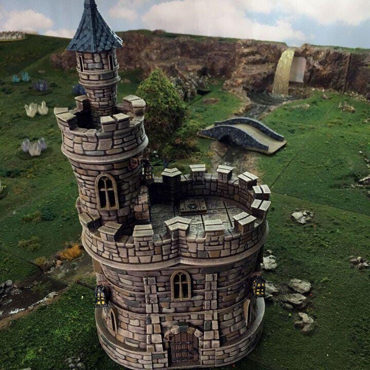 Barbican Gatehouse 28mm DND Terrain | Tabletop Wargaming Scenery for Warhammer, Frostgrave & RPG | Unpainted 3D Printed