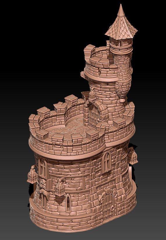 Barbican Gatehouse 28mm DND Terrain | Tabletop Wargaming Scenery for Warhammer, Frostgrave & RPG | Unpainted 3D Printed