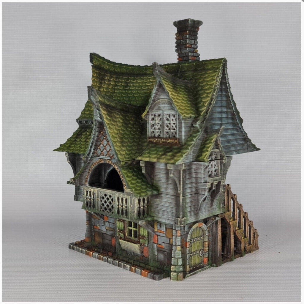 Cabbagetop House 28mm DND Terrain | Tabletop Wargaming Scenery for Warhammer, Frostgrave & RPG | Unpainted 3D Printed