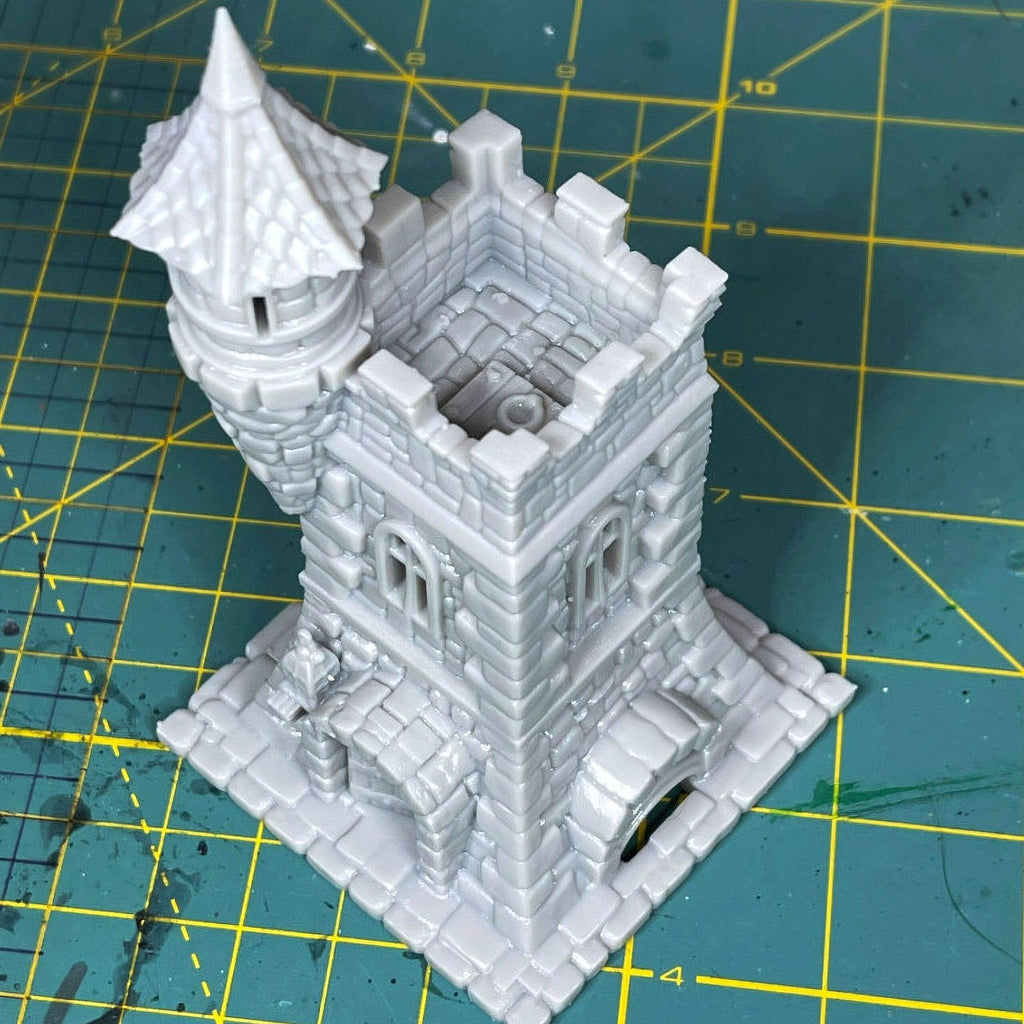 Watchmans Tower 28mm DND Terrain | Tabletop Wargaming Scenery for Warhammer, Frostgrave & RPG | Unpainted 3D Printed