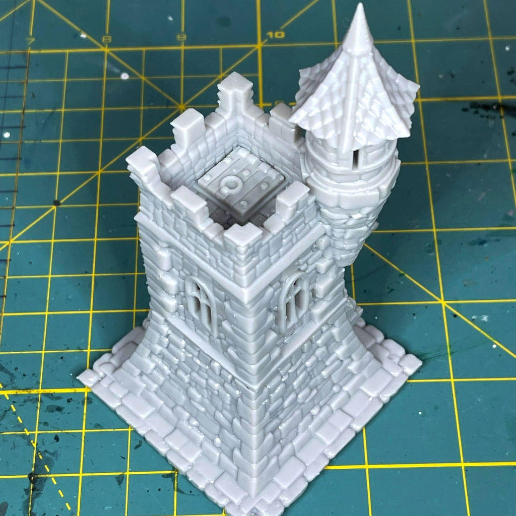 Watchmans Tower 28mm DND Terrain | Tabletop Wargaming Scenery for Warhammer, Frostgrave & RPG | Unpainted 3D Printed
