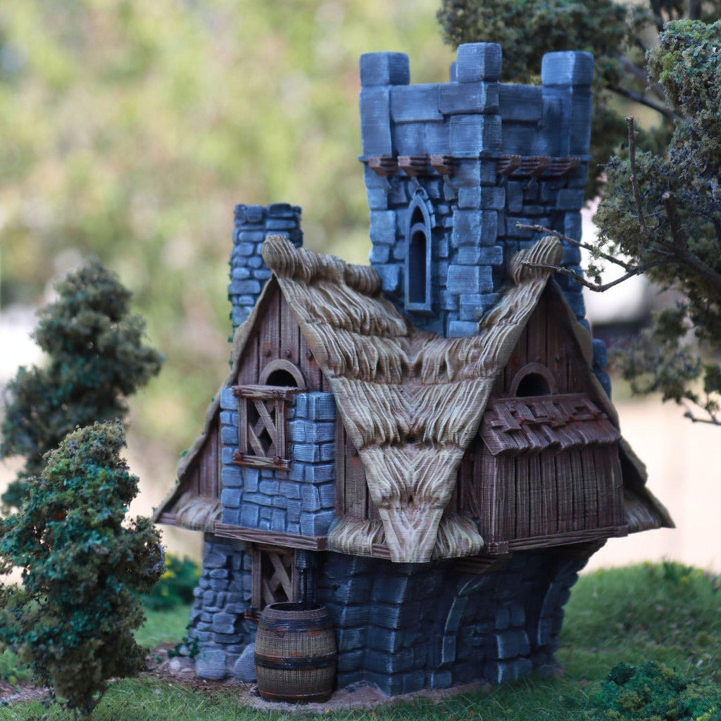 Hemlock Cottage 28mm DND Terrain | Tabletop Wargaming Scenery for Warhammer, Frostgrave & RPG | Unpainted 3D Printed