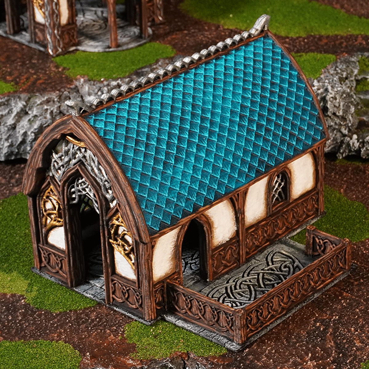 Elven Barracks 28mm DND Terrain | Tabletop Wargaming Scenery for Warhammer, Frostgrave & RPG | Unpainted 3D Printed