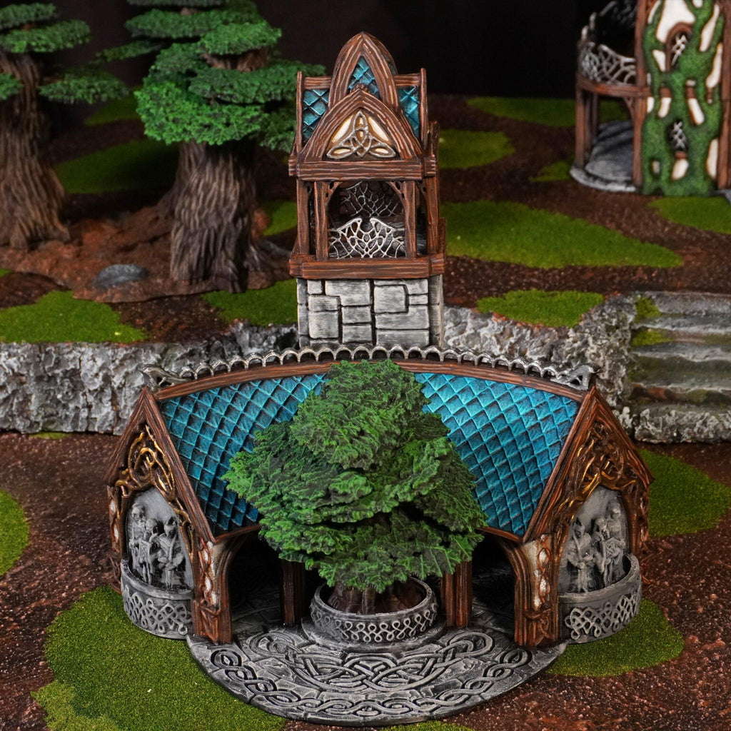 Elven Council Chamber 28mm DND Terrain | Tabletop Wargaming Scenery for Warhammer, Frostgrave & RPG | 3D Printed