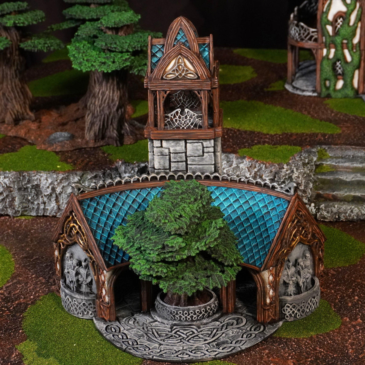 Elven Council Chamber 28mm DND Terrain | Tabletop Wargaming Scenery for Warhammer, Frostgrave & RPG | 3D Printed