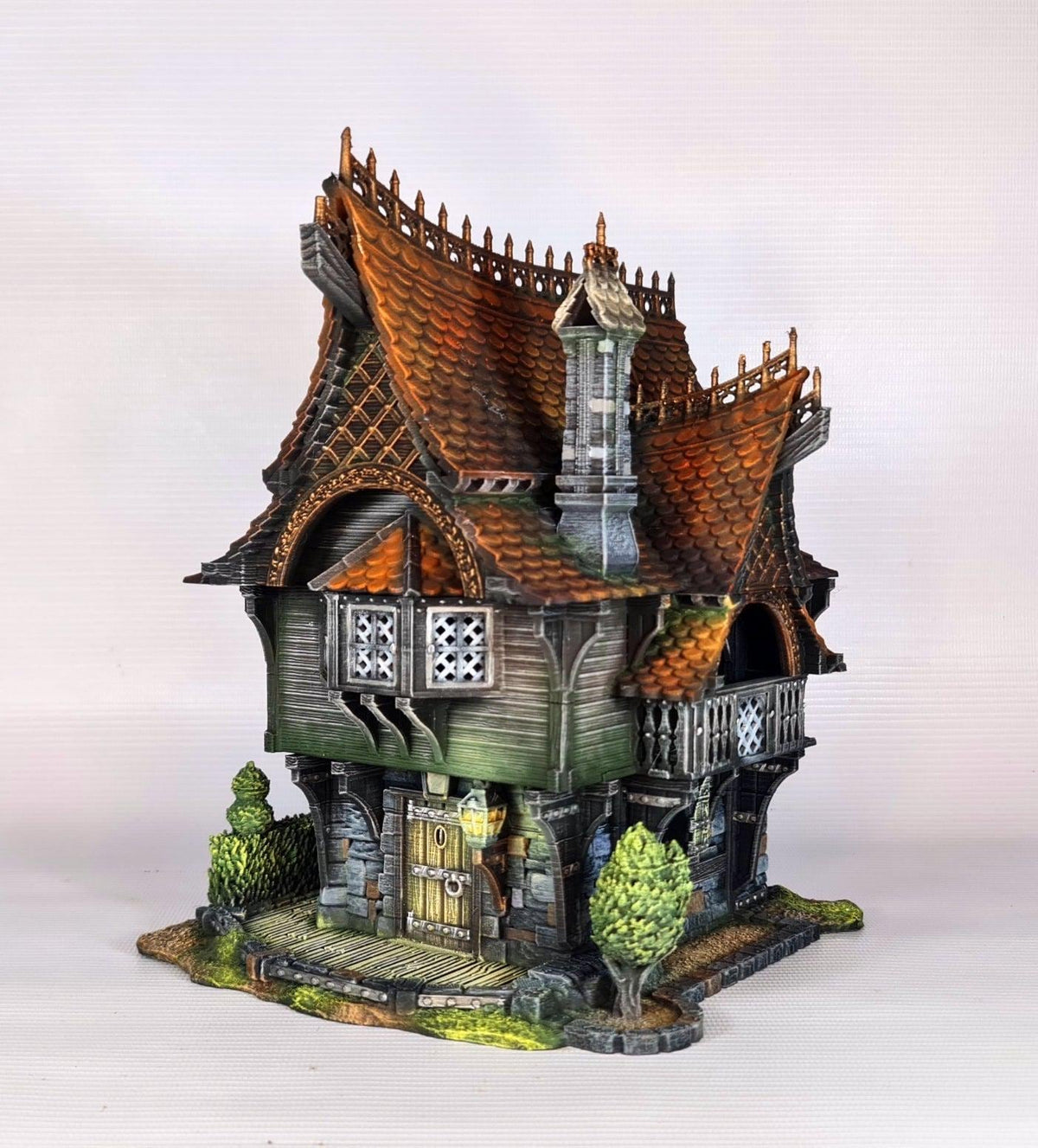 Red Rose Lodge 28mm DND Terrain | Tabletop Wargaming Scenery for Warhammer, Frostgrave & RPG | Unpainted 3D Printed