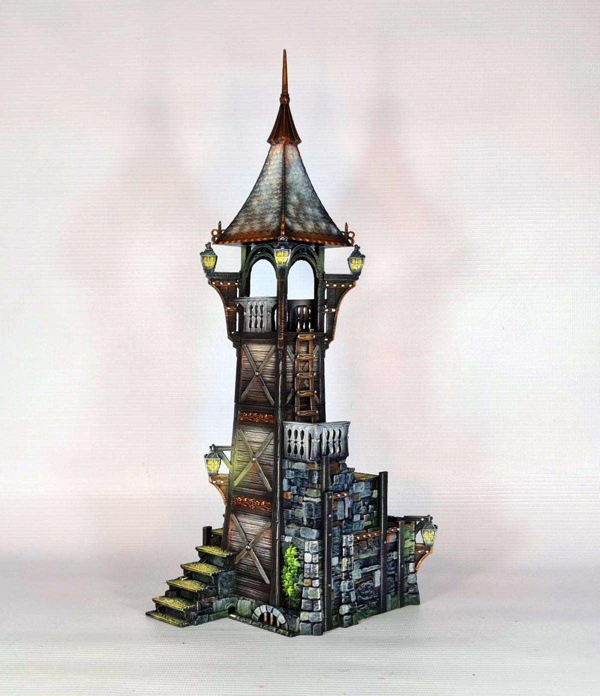 Weatherstorm Tower 28mm DND Terrain | Tabletop Wargaming Scenery for Warhammer, Frostgrave & RPG | Unpainted 3D Printed