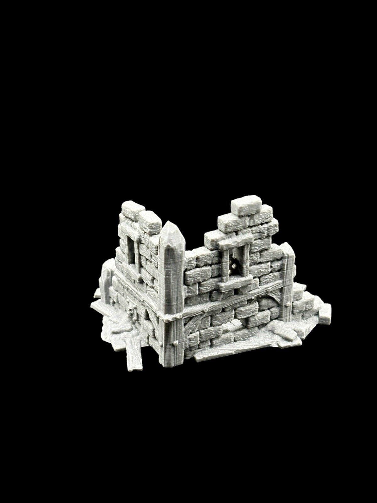 28mm Building Ruins Terrain Scenery for DND, Warhammer, Wargames