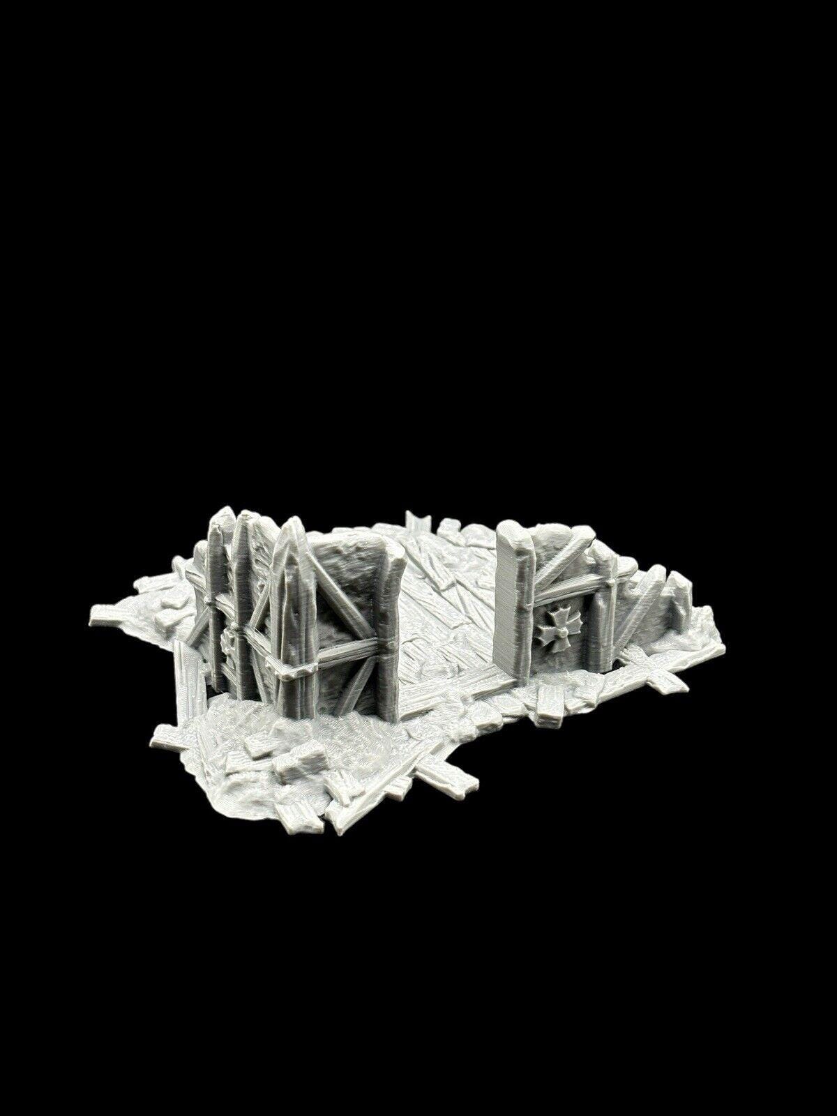 28mm Building Ruins Terrain Scenery for DND, Warhammer, Wargames
