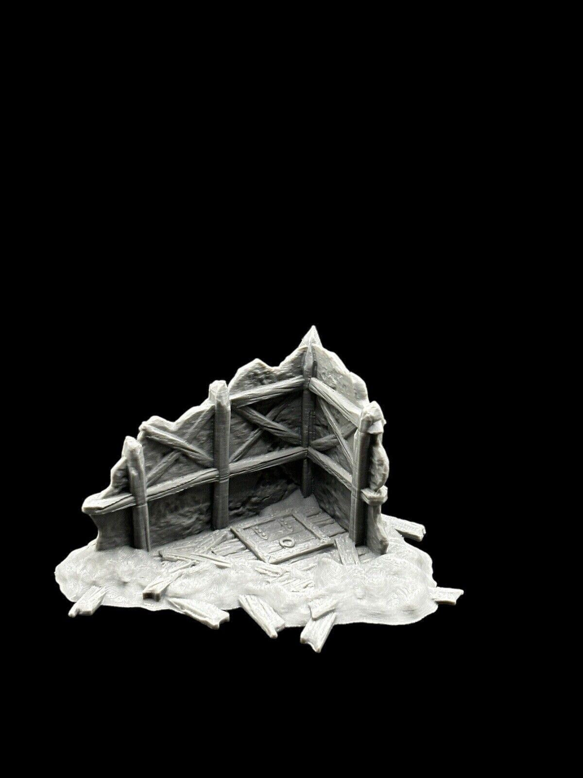 28mm Building Ruins Terrain Scenery for DND, Warhammer, Wargames