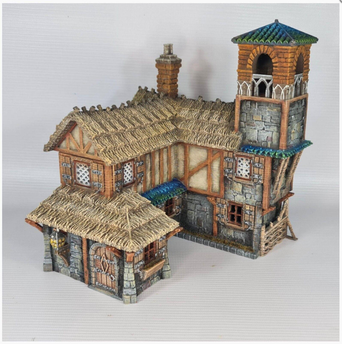 Bell Tower Farm 28mm DND Terrain | Tabletop Wargaming Scenery for Warhammer, Frostgrave & RPG | Unpainted 3D Printed