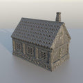 Commoner House Medieval 28mm DND Terrain | Tabletop Wargaming Scenery for Warhammer, Frostgrave & RPG | 3D Printed