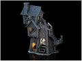 Ruined Tower House 28mm DND Terrain | Tabletop Wargaming Scenery for Warhammer, Frostgrave & RPG | Unpainted 3D Printed