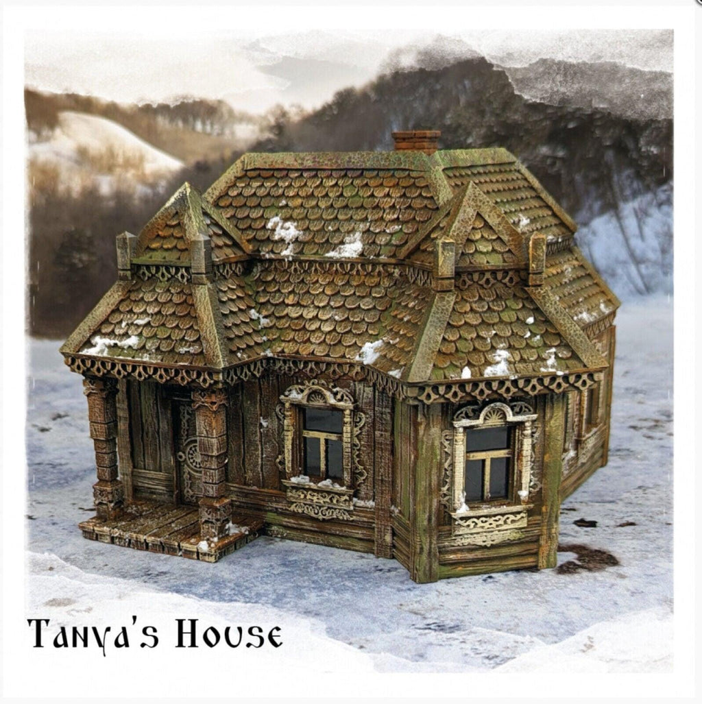 Tanya's House 28mm DND Terrain | Tabletop Wargaming Scenery for Warhammer, Frostgrave & RPG | Unpainted 3D Printed