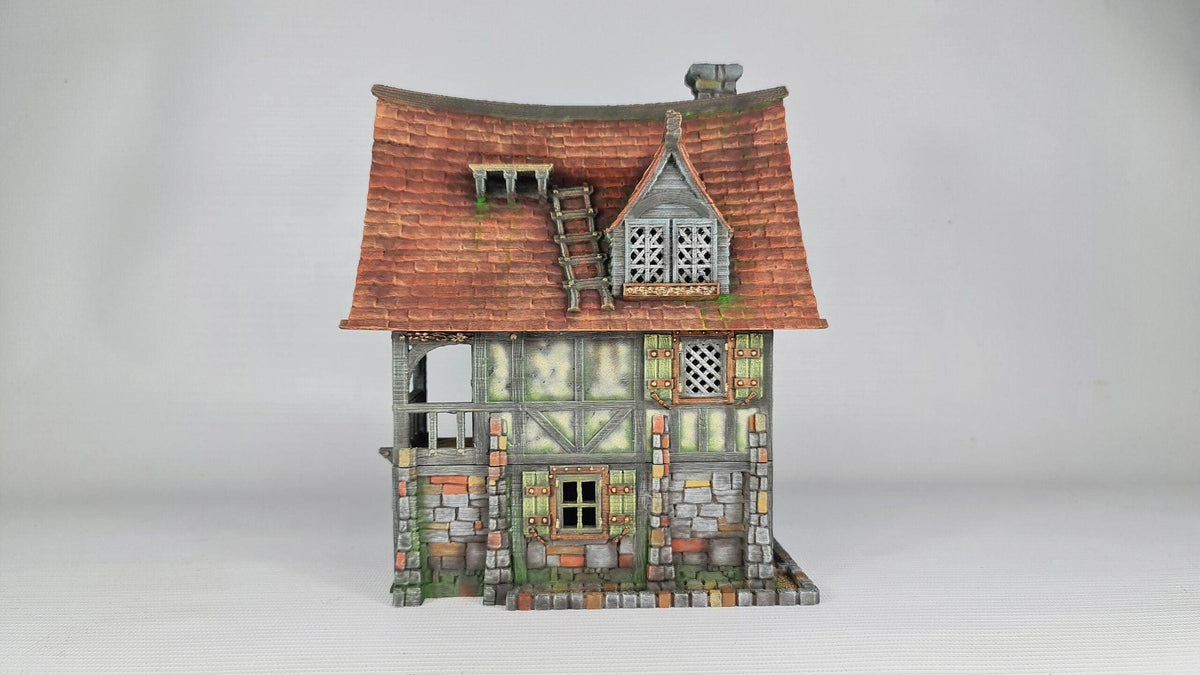 Beetroot House 28mm DND Terrain | Tabletop Wargaming Scenery for Warhammer, Frostgrave & RPG | Unpainted 3D Printed