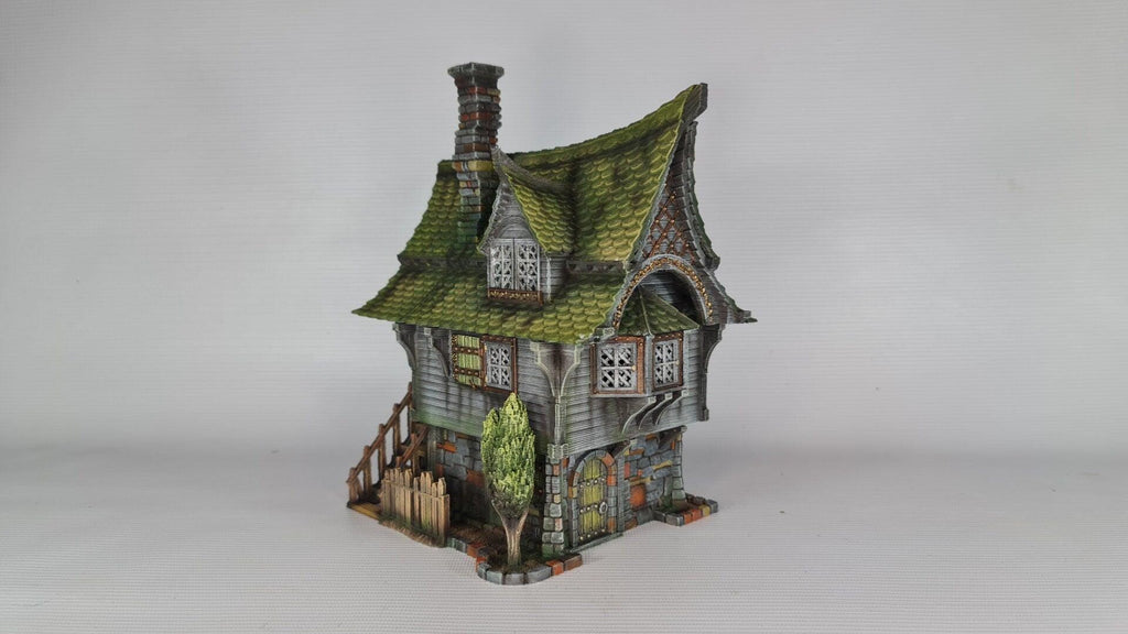Cabbagetop House 28mm DND Terrain | Tabletop Wargaming Scenery for Warhammer, Frostgrave & RPG | Unpainted 3D Printed