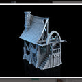 Beetroot House In Ruins 28mm DND Terrain | Tabletop Wargaming Scenery for Mordheim, Frostgrave & RPG | 3D Printed