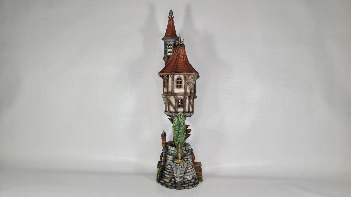 Steeple Manor 28mm DND Terrain | Tabletop Wargaming Scenery for Warhammer, Frostgrave & RPG | Unpainted 3D Printed